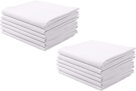KAF Home Brushed Microfiber Pillow Cases Bulk Pack, Control Allergies and Ensure Sound Sleep, Set of 12, White