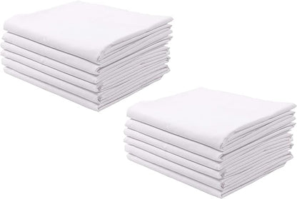 KAF Home Brushed Microfiber Pillow Cases Bulk Pack, Control Allergies and Ensure Sound Sleep, Set of 12, White (Pack of 2)