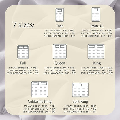 LuxClub 3 PC Twin Sheet Set, Deep Pockets Wrinkle Free Cooling Bed Sheets Hotel Bedding for Women, Men, Kids & Teens, Includes 1 Fitted Sheet, 1 Flat Sheet and 1 Pillowcase-Silky Soft Dove Gray