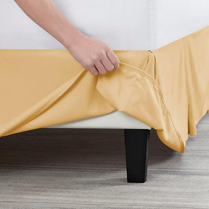 Nestl Gold Full Bed Skirt - Full Size Bed Skirt 14 Inch Drop - Brushed Microfiber Bed Skirts - Hotel Quality Pleated Bed Skirt - Shrinkage & Fade Resistant