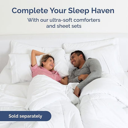 Wrap Around Dust Ruffle Bed Skirt - Navy Blue - Twin/Twin XL Size Beds with 15 Inch Drop - Elastic Strap - Adjustable Pleated Bedskirt with Brushed Fabric and Wrinkle Free - Women, Men, Kids & Teens