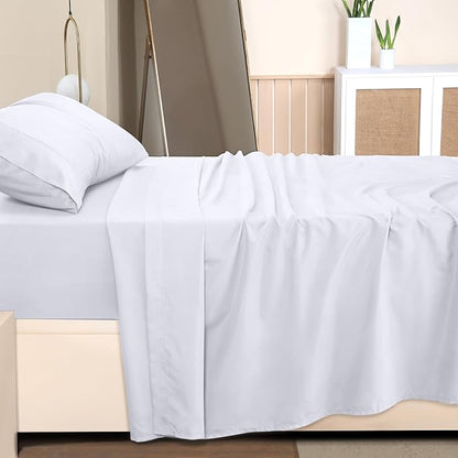 Utopia Bedding Twin Bed Sheets Set - Pack of 2 Sheet Sets - Perfect for Spa, Hotel, & Guest Bedroom - Brushed Microfiber - Shrinkage and Fade Resistant - Easy Care (White)