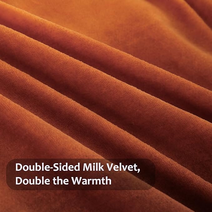 Bedbay Orange Gradient Plush Fleece Comforter Set King Size Ultra Soft Velvety Bedding Thick Warm Cozy Winter Quilt with 2 Pillowcases Luxury Sunset Ombre Fluffy Bed Set for All Seasons