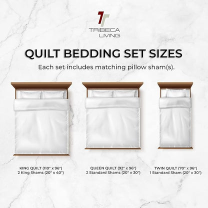 Tribeca Living Lugano Oversized Velvet Quilt Set - All Season, Extra Large, 2 Piece Twin Size Comforter Set with 1 Pillow Sham in Chocolate Honeycomb Pattern 260GSM