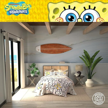 Collectibles Spongebob Squarepants Jellyfish Recycled Bedding 7 Piece Super Soft Reversible Comforter and Sheet Set, Queen, (100% Official Licensed Product) by Franco