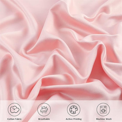 WINLIFE 100% Cotton Pillowcases Set of 2 Standard Size Long Staple Silky Envelope Pillow Cases, 20×26 inches, Soft and Breathable Pillow Cover, Pink
