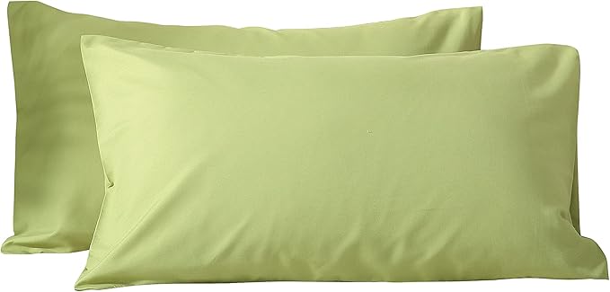 Evolive Ultra Soft Brushed Microfiber Standard Size 20"x30" Pillowcases Pair Set of 2 with Envelope Closure (20"x30" Standard, Sage)