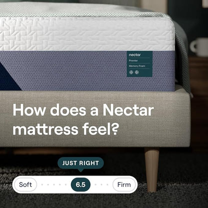 Nectar Premier 13” Twin Mattress - Medium Firm - Contouring Memory Foam - Cooling Upgrade - Back Pain Relief - Mattress in a Box - 365-Night Trial & Forever Warranty