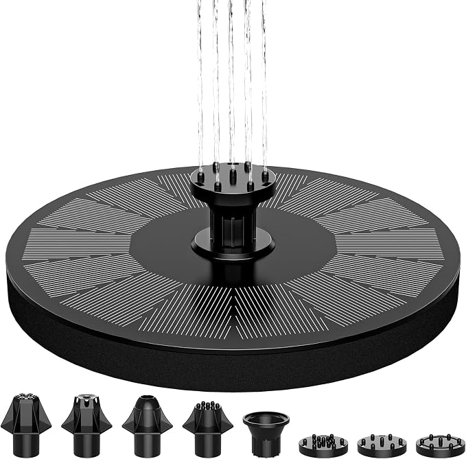 Solar Fountain, Floating Solar Powered Water Fountain Pump for Bird Bath, Garden, Pond, Pool, Outdoor Solar Founatin (2.5W)