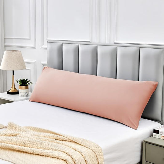 Warmstar Cotton Body Pillow Cover 1 Pack, 600 Thread Count Body Pillow case 20"x54", Long Body Pillow Case Cover Soft Breathable with Envelope Closure,Pink