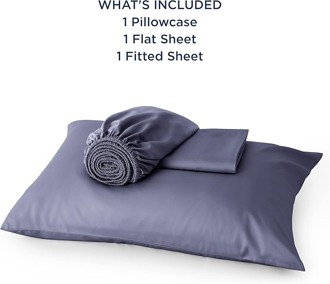 Bedsure Cooling Sheets Twin, Rayon Derived from Bamboo, PureWoven, Breathable & Soft, Deep Pocket Up to 16 Inches, Hotel Luxury Silky Bedding for Hot Sleepers, Dark Grey