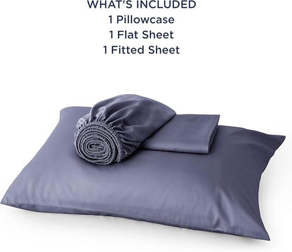 Bedsure Cooling Sheets Twin, Rayon Derived from Bamboo, PureWoven, Breathable & Soft, Deep Pocket Up to 16 Inches, Hotel Luxury Silky Bedding for Hot Sleepers, Dark Grey
