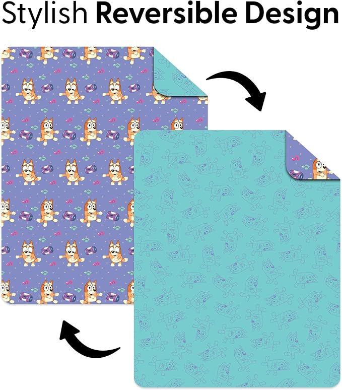 Northwest Bluey Bingo Dance Party Quilted Throw Blanket – Official Cartoon Throw Blanket Featuring Bluey, for Adults Boys Girls Bed, Couch, or Playroom, 60 x 80 Inches