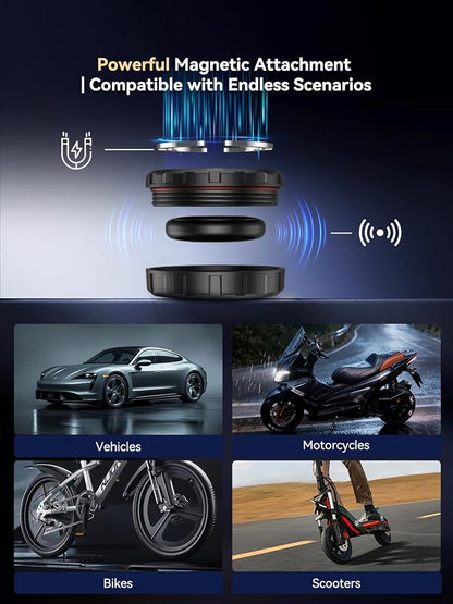 GPS Tracker for Vehicles No Monthly Fee | Mini Hidden Magnetic Car Tracker, iOS Find My (iOS Only), Real-Time GPS, for Cars, Vehicles & Pets