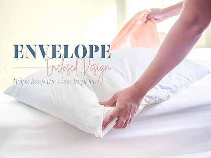 Elegant Comfort 4-Pack Solid Pillowcases 1500 Premium Hotel Quality Microfiber - Smooth Weave, Wrinkle and Fade Resistant, Easy Slip-On, 4-Piece Set, King Pillowcase, Pistachio Green