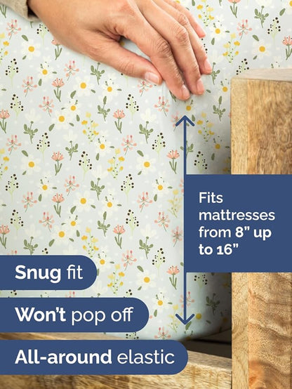 Floral Sheets - Flower Print Bed Sheet Set - 1 Flat, 1 Fitted & 1 Pillowcase w/ Deep Pockets - Comfy, Cozy, Wrinkle & Fade Free - Boho Botanical Bedding - Soft, Breathable & Cooling - Twin XL Size Set