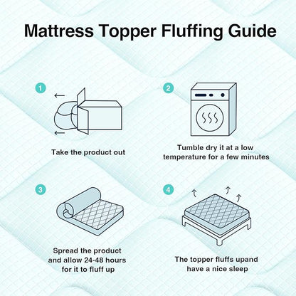Novilla Cooling Mattress Topper King Size, Cooling Factors Infused Mattress Pad for Hot Sleepers, Breathable Mattress Cover with Deep Pocket, Soft Down Alternative Bed Topper for Back Pain Relief