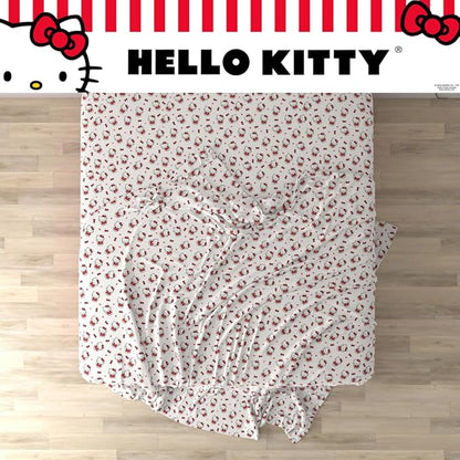 Collectibles Hello Kitty Bedding Super Soft Cotton 3 Piece Twin XL Sheet Set, College Dorm Essentials (Officially Licensed Product) by Franco