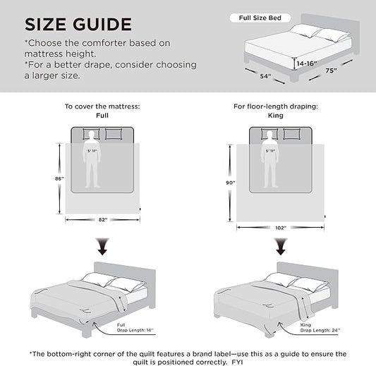 Bedsure Comforter Duvet Insert - Quilted Comforters Full Size, All Season Duvet, GentleSoft Down Alternative Bedding Blanket, with 8 Tabs, Gifts for Women/Men, Red, Full 86 x 82 Inches