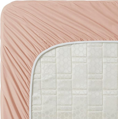 Clara Clark Bed Sheets, Premier 1800 Series 4 Piece Bed Sheet Set, Deep Pocket, Wrinkle, Fade, Stain Resistant, Luxury Soft Bedding Sheets & Pillowcases, California King, Peach
