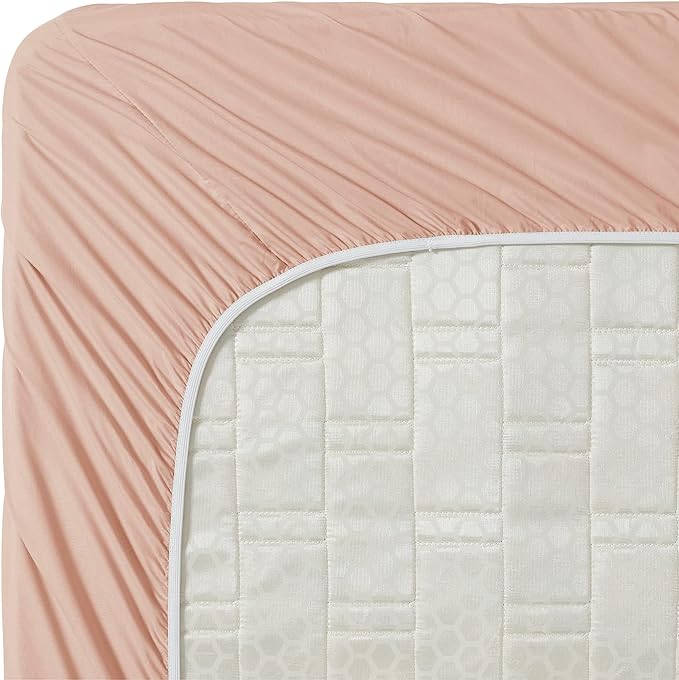 Clara Clark Bed Sheets, Premier 1800 Series 4 Piece Bed Sheet Set, Deep Pocket, Wrinkle, Fade, Stain Resistant, Luxury Soft Bedding Sheets & Pillowcases, King, Peach