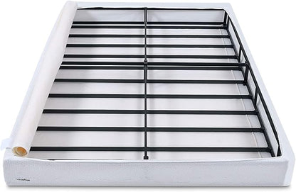 Amazon Basics Smart Box Spring Bed Base, 5-Inch Height Mattress Foundation, Tool-Free Easy Assembly, Metal Support, Full, 74" x 53"