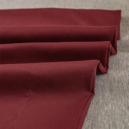 Microfiber Queen Bed Pillowcases 2 Pack, Super Soft Bed Pillow Covers Envelope Closure, Wrinkle, Fade and Stain Resistant, 20x30, Bulgari Red