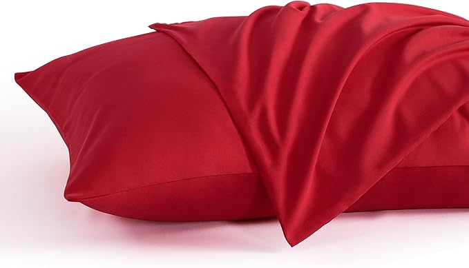 NTBAY King Pillow Cases Set of 2, 2 Pack Brushed Microfiber 20x36 Pillow Cases, Soft, Wrinkle, Fade, Stain Resistant Red Pillow Cases with Envelope Closure, 20x36 Inches, Red
