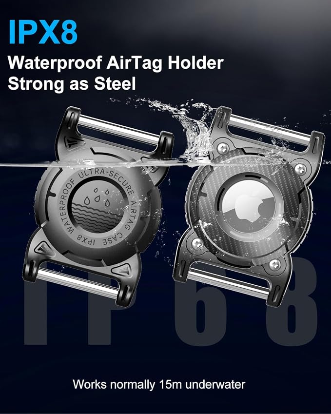 for Airtag Dog Collar Holder | Airtag Dog Waterproof - Airtag Holder for Dog Collar with Removable Metal Loop, Sturdy TPU, Lightweight,Compact Size,Fit 1" Width Collar,Airtag 1st,2nd Gen,Green
