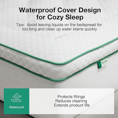 Novilla Twin XL Mattress Topper, Extra Thick Pillow Top Mattress Pad, Down Alternative Fill Breathable Cotton Cover, 8-21" Deep Pocket Soft Bed Topper for Back Pain Relief