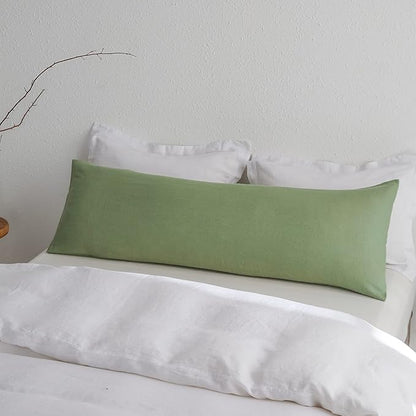 Simple&Opulence Body Pillow Cover 20" x 54",100% Pure Linen, Ultra Soft and Breathable, Body Pillowcase with Envelope Closure for Adults (Sage Green)
