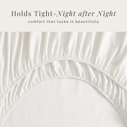 Hearth & Harbor Bed Sheets, Luxury Soft 6 Piece Bed Sheet Set Extra Deep Pocket Fitted Sheets Fits Mattress up to 21", Double Brushed Bedding Sheets & Pillowcases,