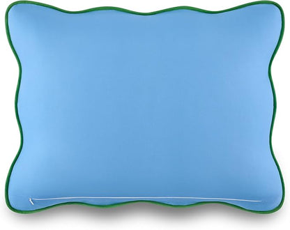 kate spade new york Joyful Gingham 3-Piece Full Queen Quilt Bedding Set, Poly-Cotton Blend Reversible Cover, All Season Warmth Bedding, Machine Washable, Windy Blue