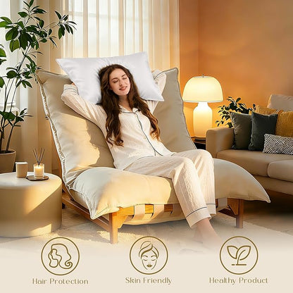 ZIMASILK 100% Pure Mulberry Silk Pillowcase for Hair and Skin Health,Soft and Smooth,Both Sides Premium Grade 6A Silk,600 Thread Count,with Hidden Zipper,1pc(Toddler 13''x18'',White)