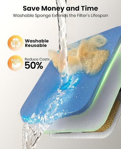 oneisall 8Set Filters for 10L/2.64Gal Stainless Steel Dog Water Fountain
