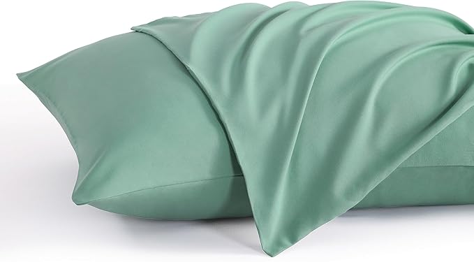 NTBAY King Pillow Cases Set of 2, 2 Pack Brushed Microfiber 20x36 Pillow Cases, Soft, Wrinkle, Fade, Stain Resistant Mint Green Pillow Cases with Envelope Closure, 20x36 Inches, Mint Green