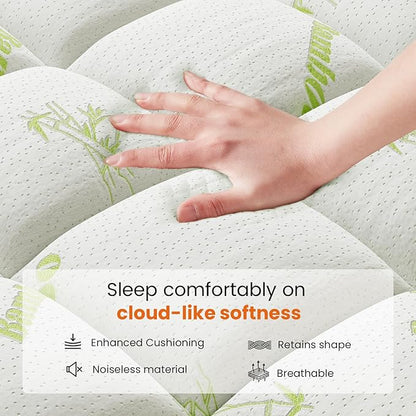 DUMOS Twin Size Ultra Soft Mattress Topper, Viscose Derived from Bamboo, Pillow Top Mattress Pad with Stretchable Pockets, Breathable Cooling Topper for Back Pain Relief