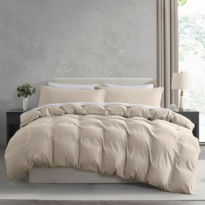 Nestl Twin Duvet Cover Set - Soft Prewashed Linen Duvet Cover Twin/Twin XL, 2 Piece, with Zipper Closure, 1 Duvet Cover 68x90 inches and 1 Pillow Sham