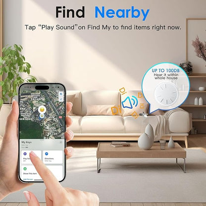 Tracker Tags-3 Pack, Item Tracker with Waterproof Case for Your Keys, Wallet etc, Luggage Trackers Works with Find My APP (iOS Only)