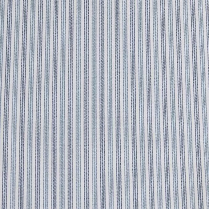 Eddie Bauer - Queen Sheets, Cotton Percale Bedding Set, Crisp & Cool Home Decor (Ticking Stripe Light Blue, Queen)