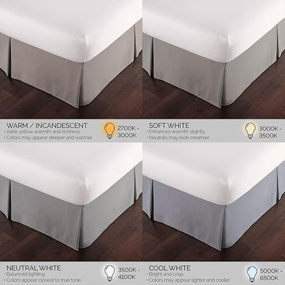 Southshore Fine Living, Inc. Twin Bed Skirt - 14" Drop, Luxury Pleated Bed Skirts, Twin Bedding Dust Ruffle, Twin Size Bed Skirting, Steel Grey