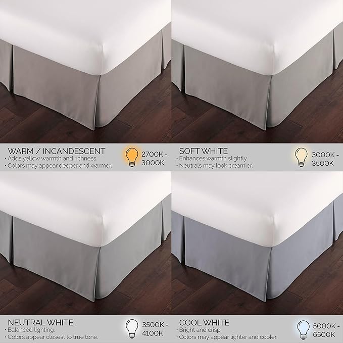 Southshore Fine Living, Inc. Twin Bed Skirt - 14" Drop, Luxury Pleated Bed Skirts, Twin Bedding Dust Ruffle, Twin Size Bed Skirting, Steel Grey
