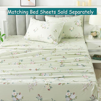 FADFAY Twin Duvet Cover Set Floral Comforter Cover 100% Cotton Girls Vintage Flower Bedding Garden Style Farmhouse Bedding for All Season Soft Set with 2 Pillowcases, Twin
