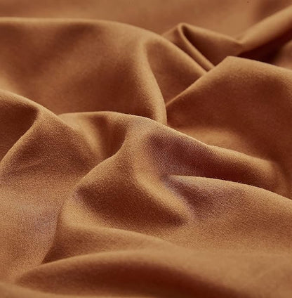 KAREVER Pumpkin Color Comforter Set - Full Size Cinnamon Bedding Set - Solid Burnt Orange Bed Comforter Set - Breathable Blanket & Lightweight Quilts