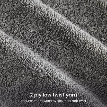 BIOWEAVES 100% Organic Cotton Bath Sheet Set of 2 | Soft Oversized Bath Towels | 700 GSM Premium Bath Towel Sheet Set GOTS Certified - Light Grey