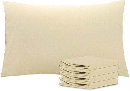 NTBAY Queen Pillowcase Set - 4 Pack Brushed Microfiber 20x30 Pillowcases - Soft, Wrinkle-Free, Fade-Resistant, Stain-Resistant, Light Taupe Pillowcases with Envelope Closure - 20x30 Inches