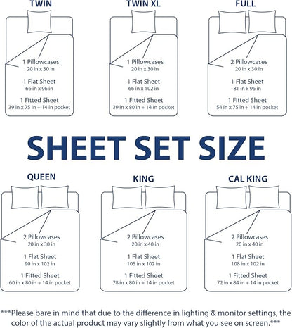 Cathay Home Essentials Ultra Soft Hypoallergenic Wrinkle Resistant Double Brushed Microfiber Bedding Sheet Set, Lavender,3 pcs, Twin
