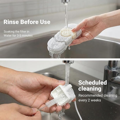 Dog Water Fountain Filter 12-Set, 12L/15L/18L Stainless Steel Dog Water Bowl Dispenser Filters, Pet Water Fountain Filters Set, 12 Filters and 12 Sponges