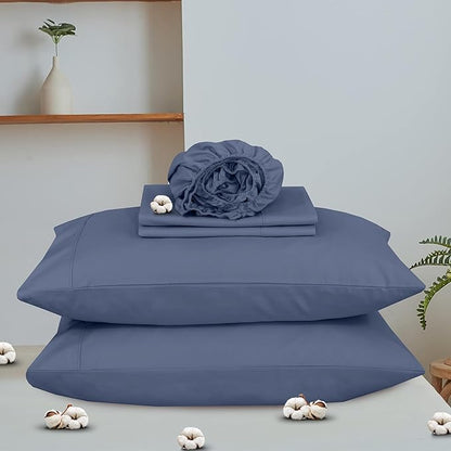 RUVANTI 100% Organic Cotton Sheets Twin Size, Percale Weave, GOTS Certified, 3-Piece Set, Deep Pocket 15", Crisp & Breathable, Soft Durable Bedding, Sábanas Algodón Orgánico – Wild Wind