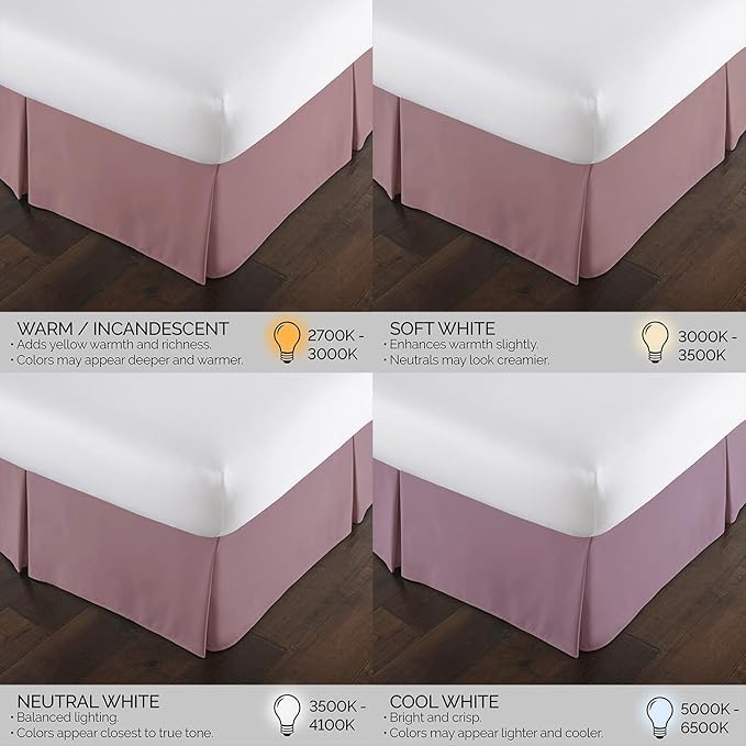 Southshore Fine Living, Inc. Hotel Quality Twin Bed Skirt - 15" Drop, Elegant Pleated Design, Premium Dust Ruffle/Twin Size Bed Skirt, Easy Care, Luxury Bed Skirt Twin Size, Lavender